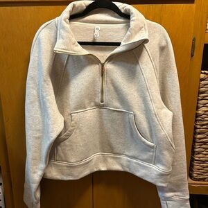Cozy Gray Half-Zip Pullover